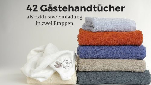 Was hat ein Handtuch mit der Zahl 42 und einer exklusiven Einladungskarte zu tun?