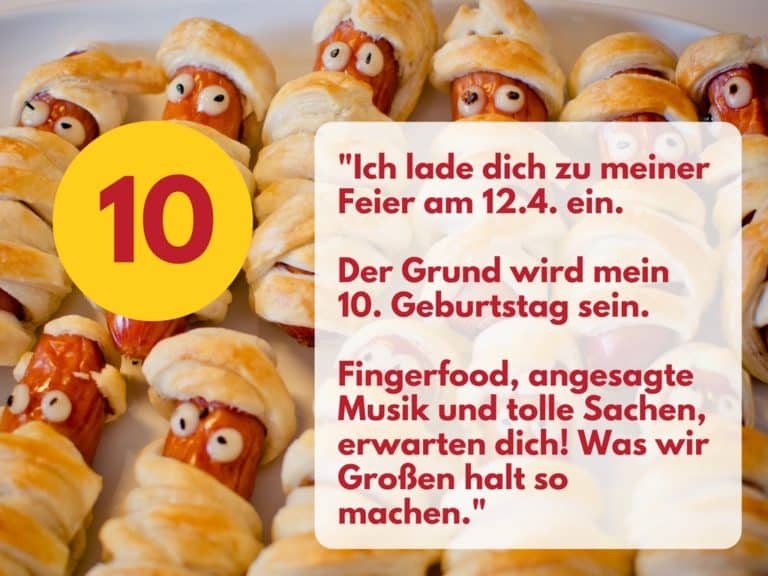 Einladungssprüche zum 10. Geburtstag EinladungskartenBday.de