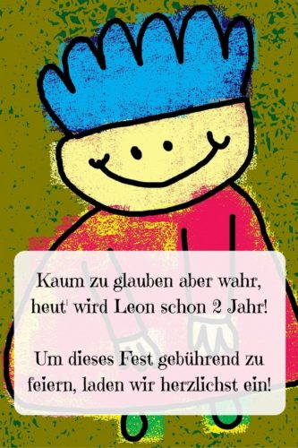 Sprüche für Einladungskarte zum 2. Geburtstag