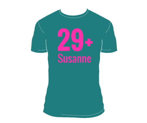 T-Shirt mit Text als Einladung zum Geburtstag